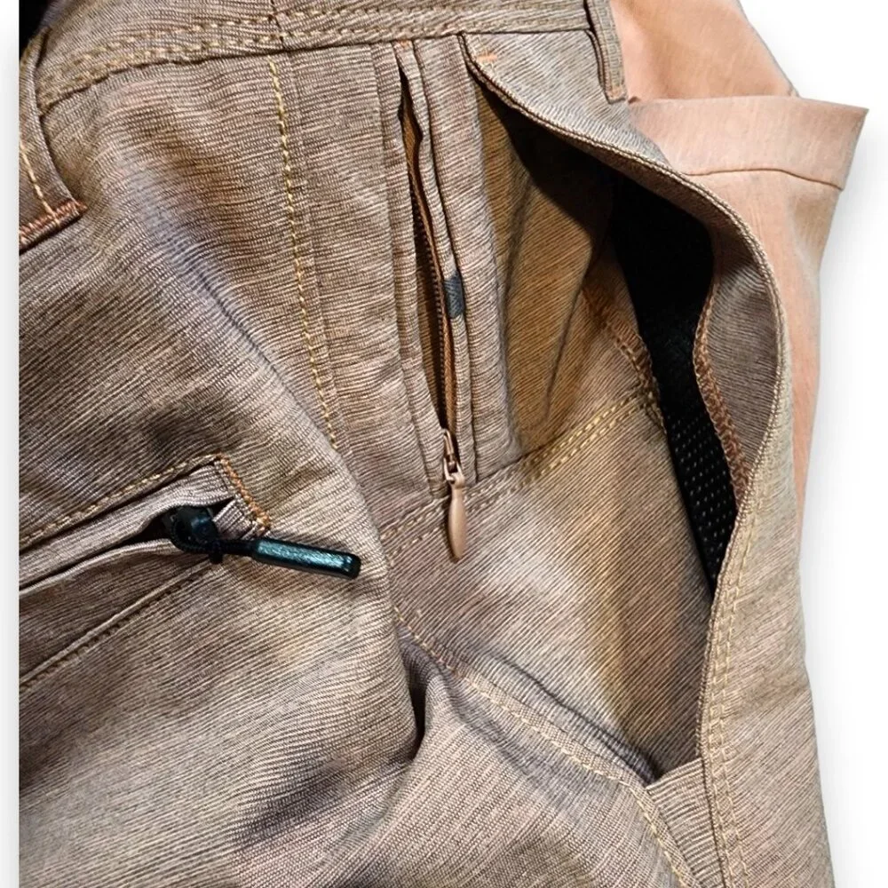 7 Diamonds Performance Hybrid Shorts Coral Colorblock Stretch Size 29